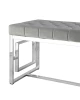 Банкетка-скамейка БРУКЛИН велюр серый сталь серебро (изображение №2)
