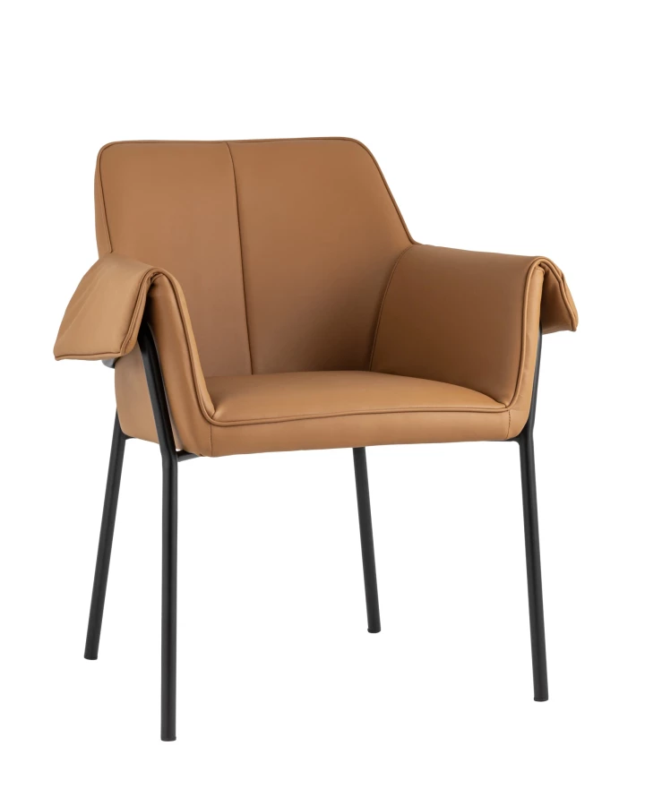 Кресло Бесс экокожа коричневый (изображение №1)