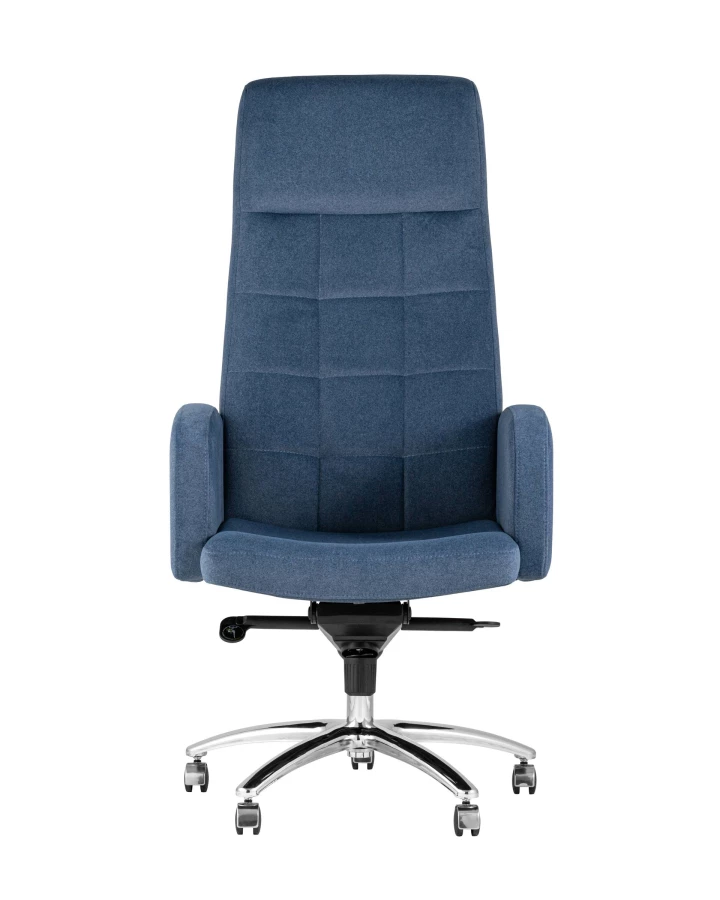 Кресло руководителя Лестер микровелюр темно-синий (изображение №2)