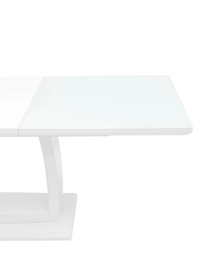 Стол обеденный Орлеан раскладной 160-215*90 глянцевый белый (изображение №6)