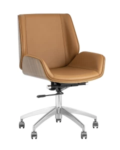 Кресло офисное TopChairs Crown коричневое
