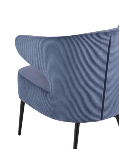 Второе фото. Кресло лаунж Royal Stripes велюр синий