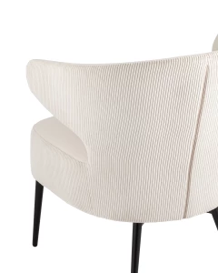 Второе фото. Кресло лаунж Royal Stripes велюр молочный