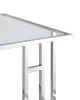 Журнальный столик 50*32 БОСТОН прозрачное стекло сталь серебро (изображение №3)