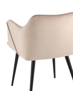 Второе фото. Стул с подлокотниками Джоэл велюр бежевый