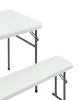 Комплект стола и двух скамеек Кейт белый (изображение №5)