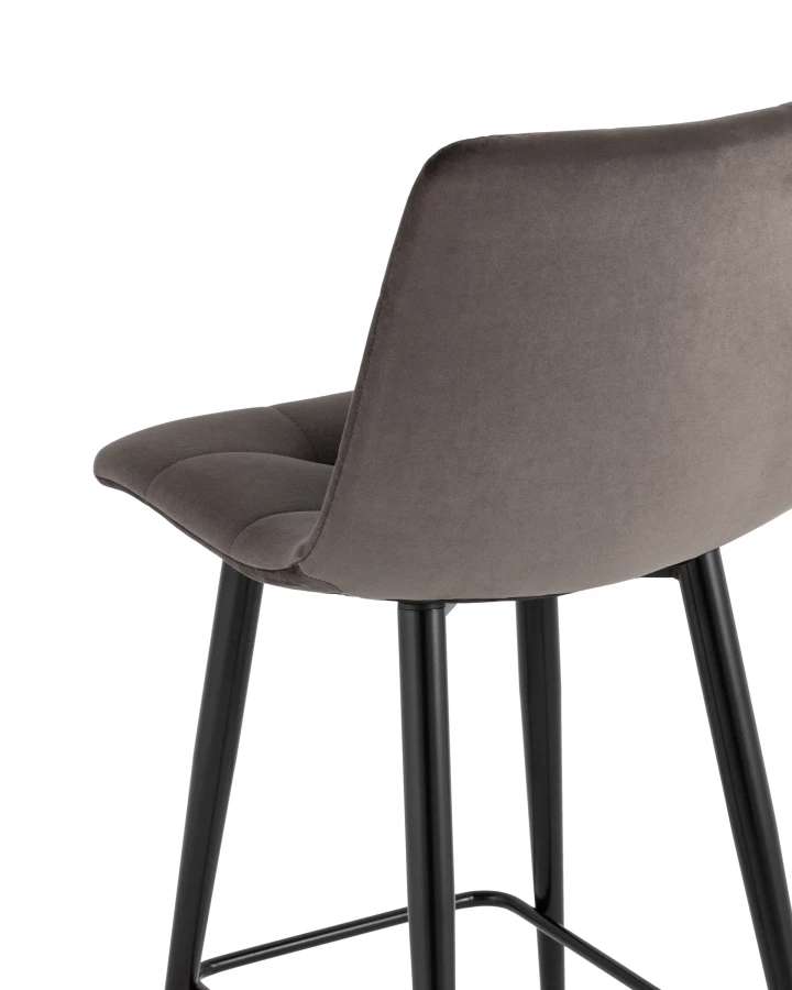 Стул полубарный Джанго велюр пепельно-серый высота сиденья 60 см (изображение №7)
