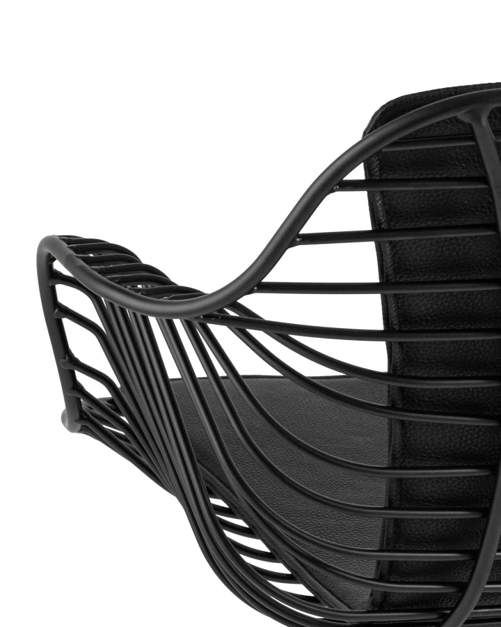 Кресло Thomas черное с черной подушкой (изображение №5)