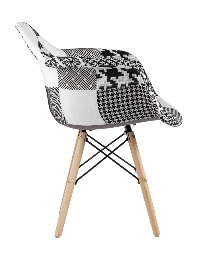 Кресло DSW пэчворк черно-белое (изображение №3)