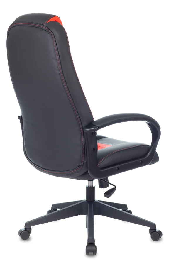 Кресло игровое Zombie 8 черный/красный искусственная кожа крестовина пластик (изображение №4)
