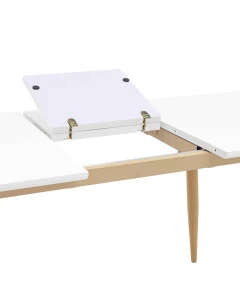 Второе фото. Стол обеденный Стокгольм раскладной 120-160*80 белый