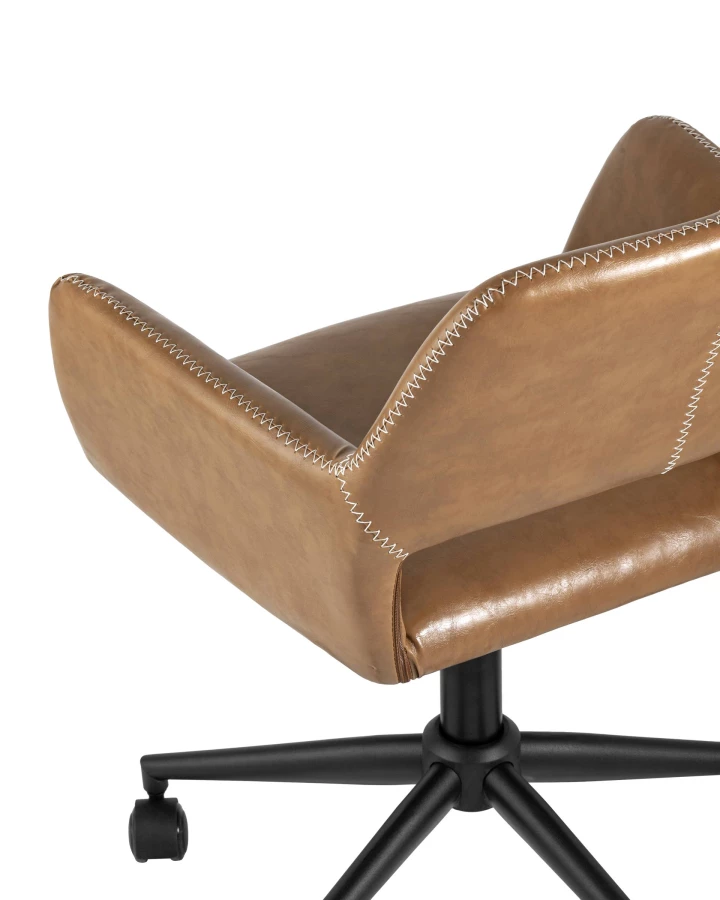 Кресло компьютерное Филиус экокожа коричневый (изображение №6)