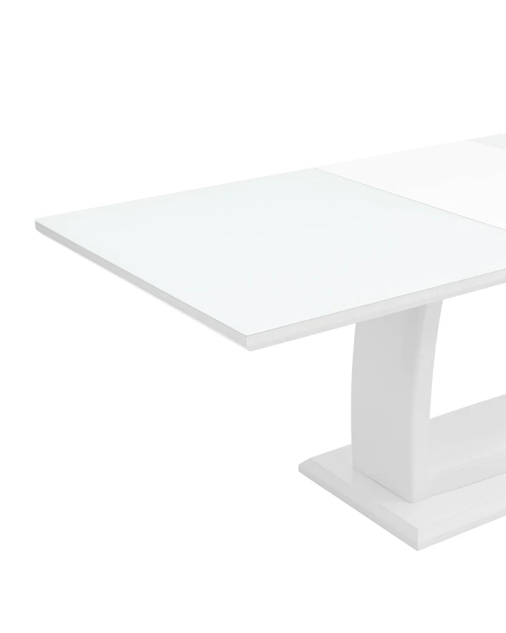 Стол обеденный Орлеан раскладной 160-215*90 глянцевый белый (изображение №5)