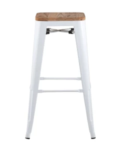 Стул барный TOLIX WOOD белый глянцевый