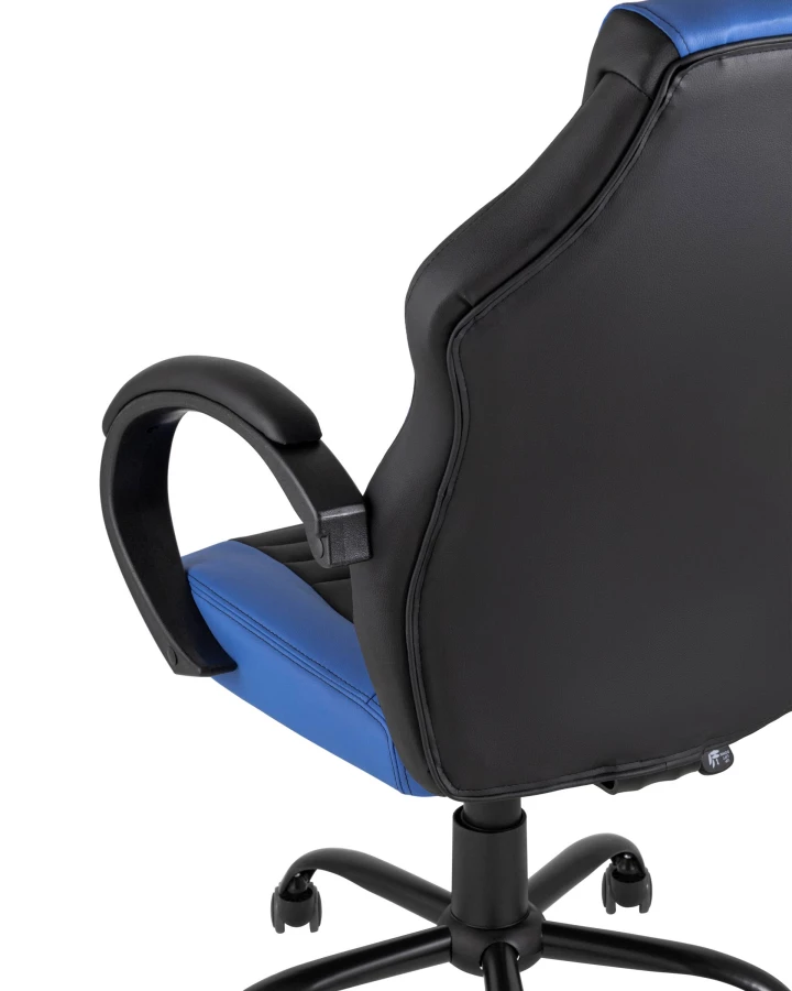 Кресло игровое TopChairs Racer Midi черно-синее (изображение №7)