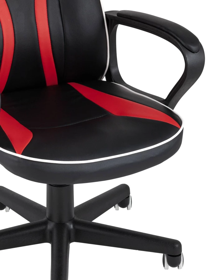 Кресло игровое TopChairs Racer Lighti черное с красным (изображение №5)