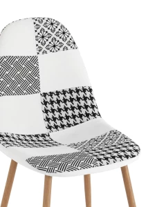 Второе фото. Стул Валенсия SN пэчворк черно-белый