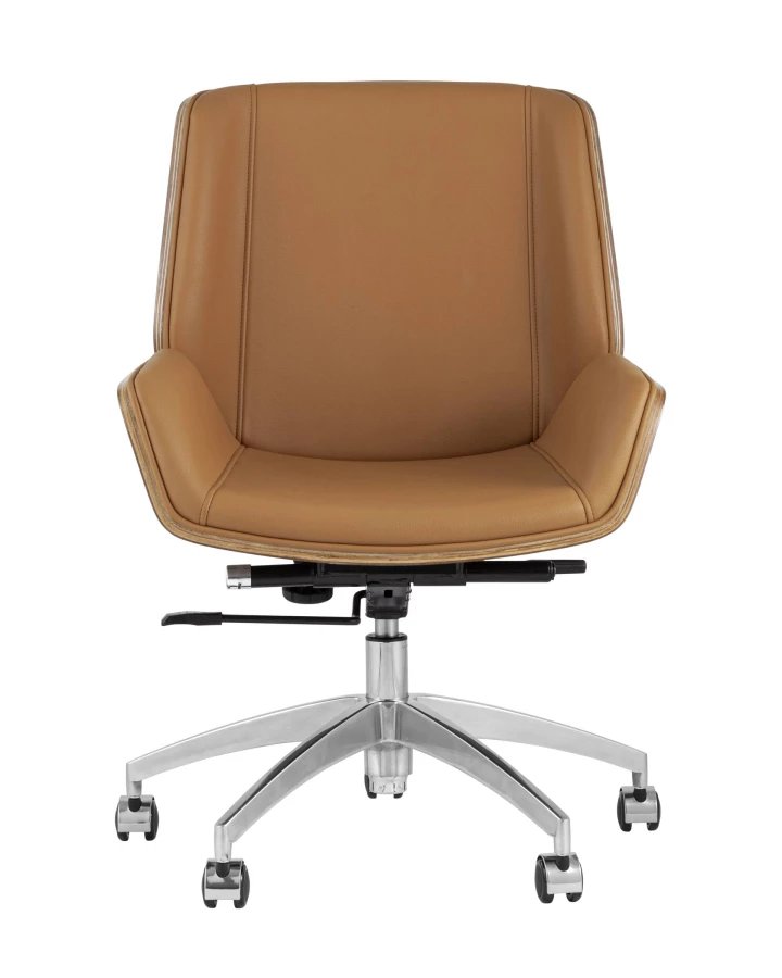 Кресло офисное TopChairs Crown коричневое (изображение №5)