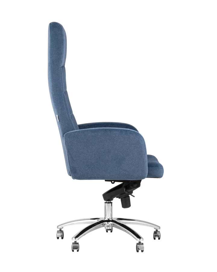 Кресло руководителя Лестер микровелюр темно-синий (изображение №3)