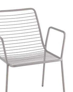 Второе фото. Стул с подлокотниками Дели металл серый