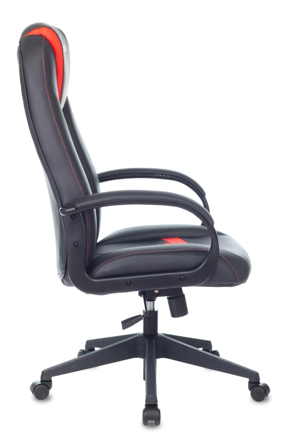Кресло игровое Zombie 8 черный/красный искусственная кожа крестовина пластик (изображение №3)