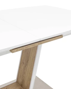 Второе фото. Стол обеденный Атланта раскладной 160-200*90 глянцевый белый