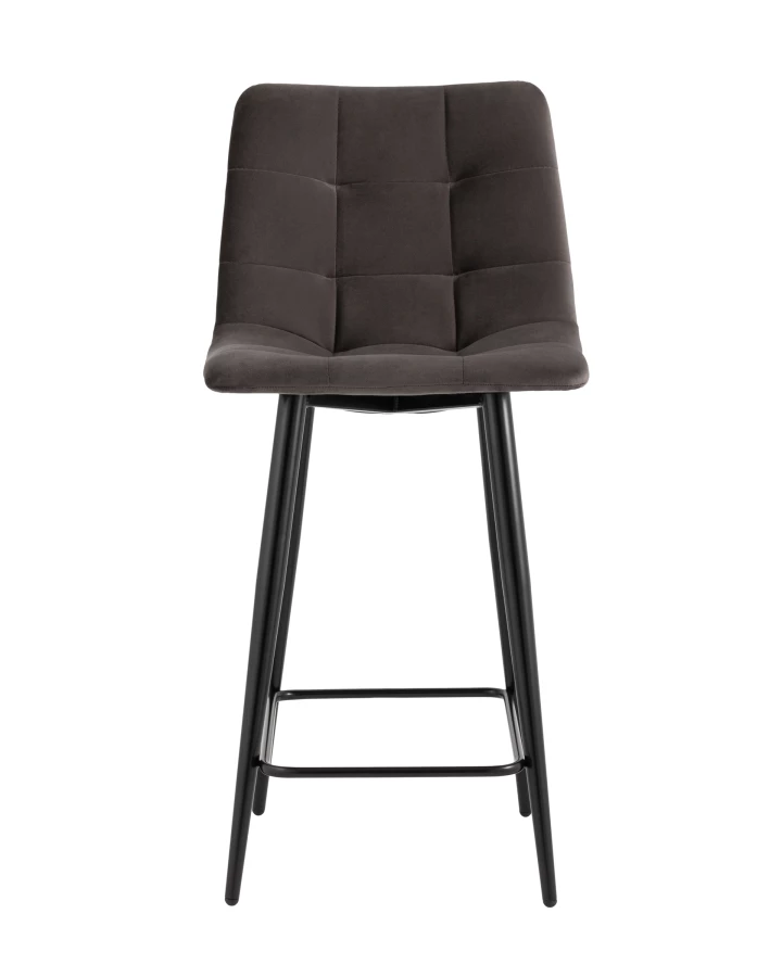 Стул полубарный Джанго велюр пепельно-серый высота сиденья 60 см (изображение №3)