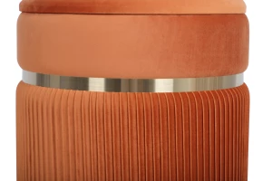 Второе фото. Пуф Миранда с ящиком велюр оранжевый