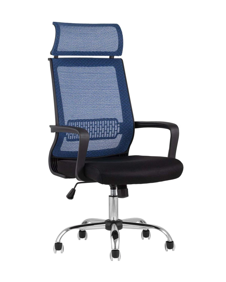 Кресло офисное TopChairs Style голубое (изображение №1)
