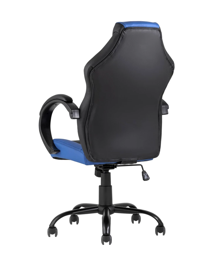 Кресло игровое TopChairs Racer Midi черно-синее (изображение №6)