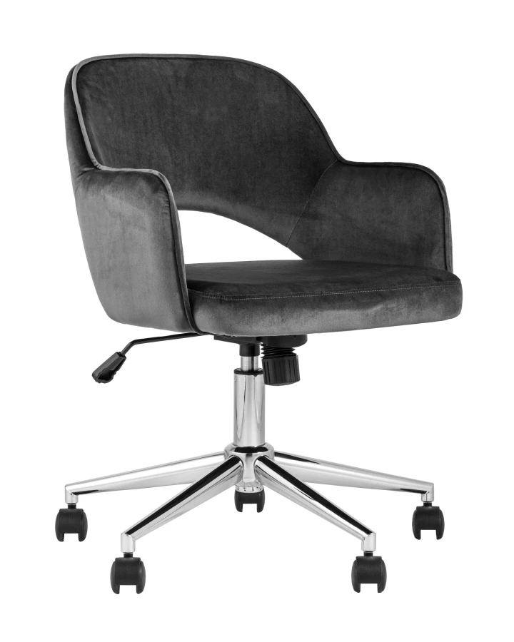 Кресло компьютерное Кларк велюр серый (изображение №1)