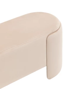 Второе фото. Банкетка Taks велюр молочный