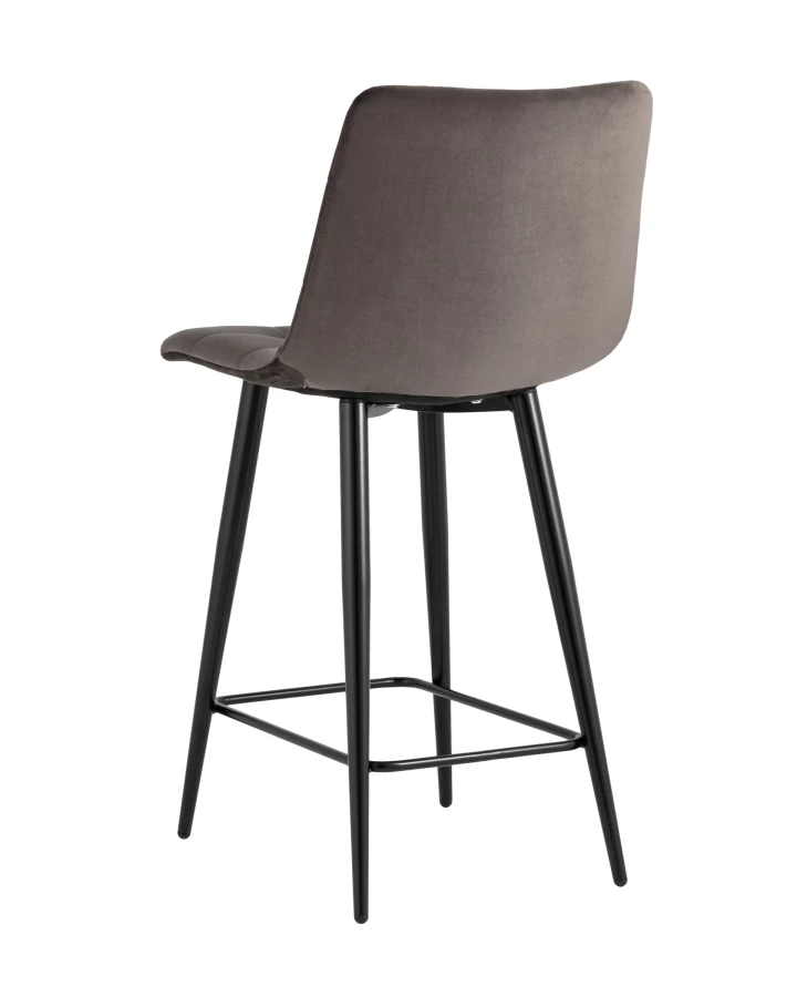 Стул полубарный Джанго велюр пепельно-серый высота сиденья 60 см (изображение №6)