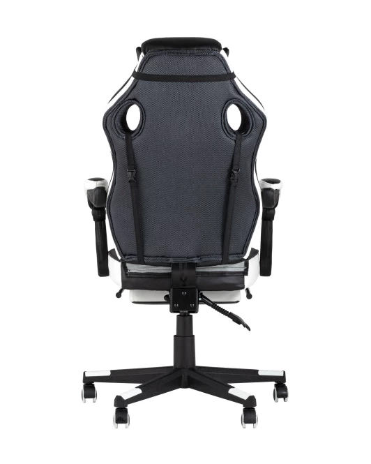 Кресло игровое TopChairs Virage черно-белое (изображение №4)