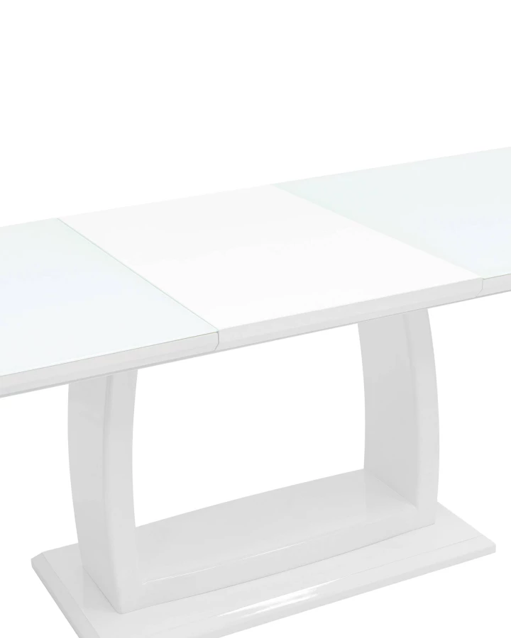 Стол обеденный Орлеан раскладной 160-215*90 глянцевый белый (изображение №4)