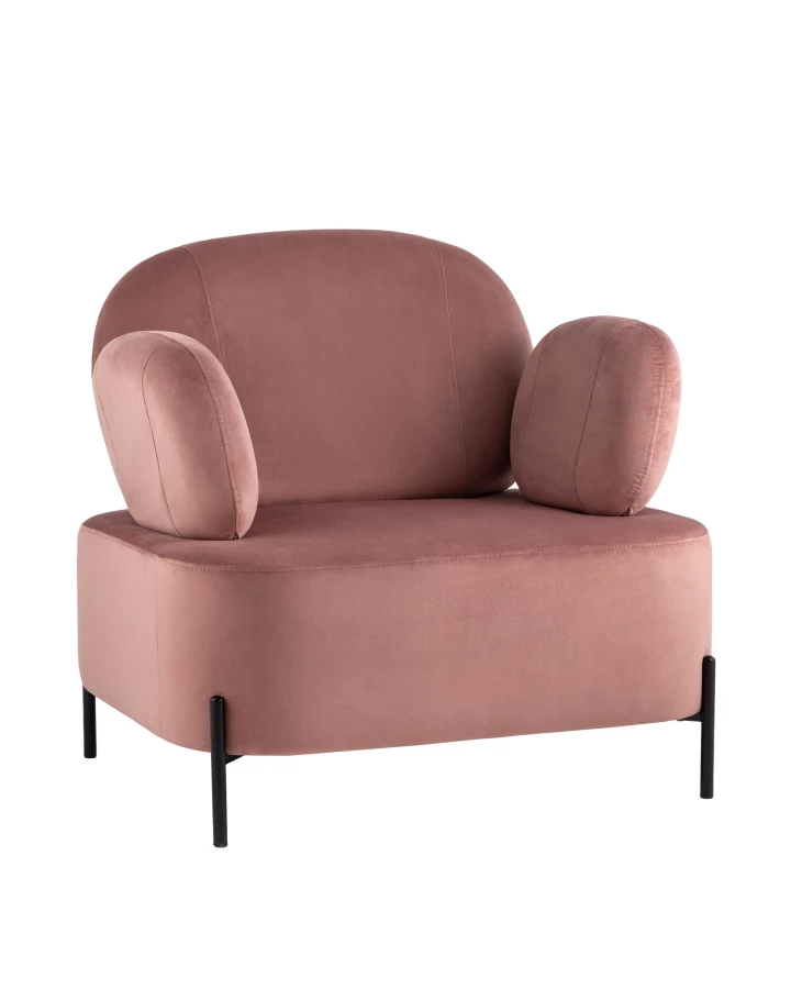 Кресло Кэнди с подлокотниками велюр пыльно-розовый (изображение №1)