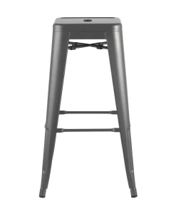 Второе фото. Стул барный TOLIX серебристый матовый