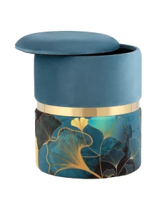 Второе фото. Пуф Кэрри с ящиком велюр Gingko