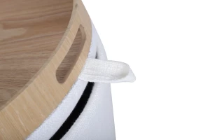 Второе фото. Пуф-столик с ящиком Хюгге S рогожка белый