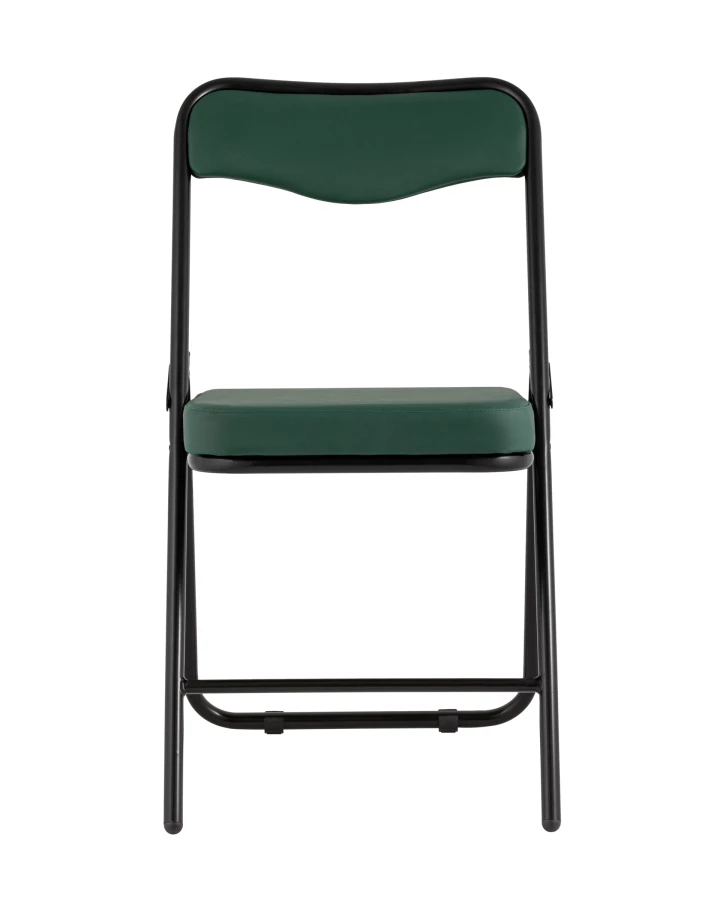 Складной стул Джонни экокожа зелёный каркас черный матовый (изображение №3)