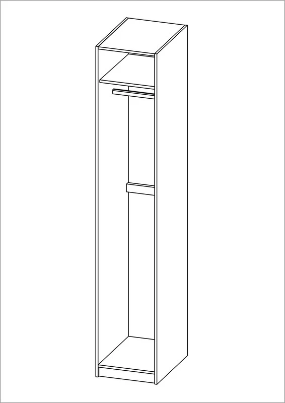 Шкаф ПЕГАС однодверный с рамочным фасадом (изображение №3)