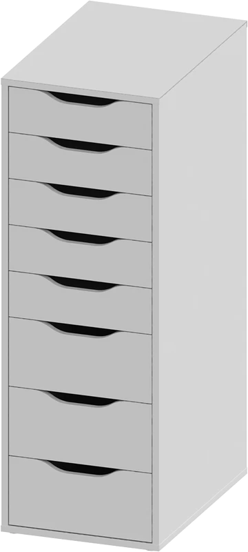 Комод Ингар белый высокий с пятью выдвижными ящиками (изображение №1)