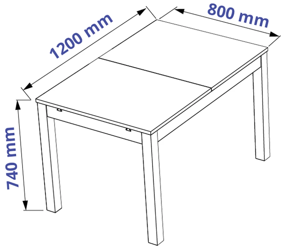 Стол обеденный раскладной ВАРДИГ М 120(180)x80 шпон (изображение №3)