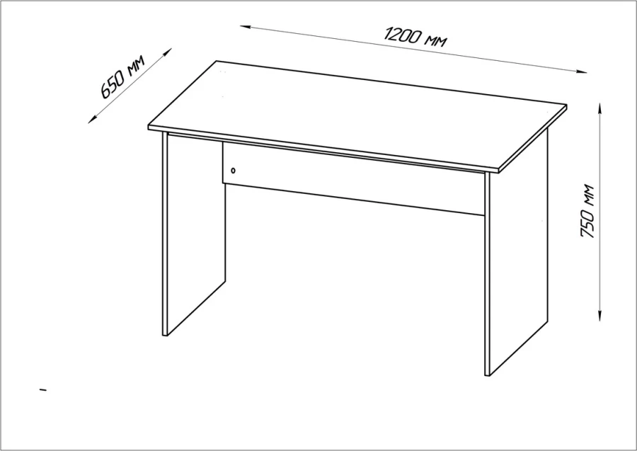 Стол КАСТОР письменный 120х65 (изображение №3)