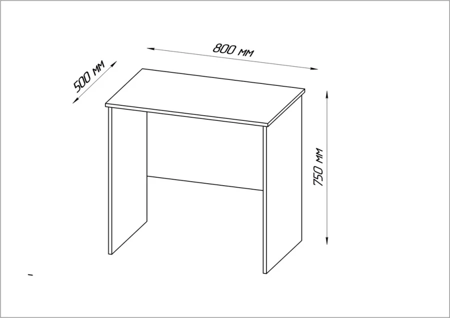 Стол КАСТОР письменный 80х50 (изображение №3)