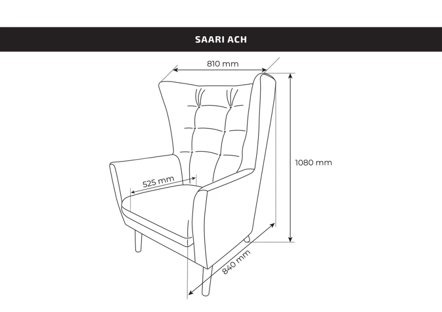 Кресло для отдыха Саари мятно-серое (изображение №3)