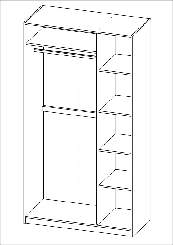 Шкаф ПЕГАС трехдверный с рамочным фасадом (изображение №3)
