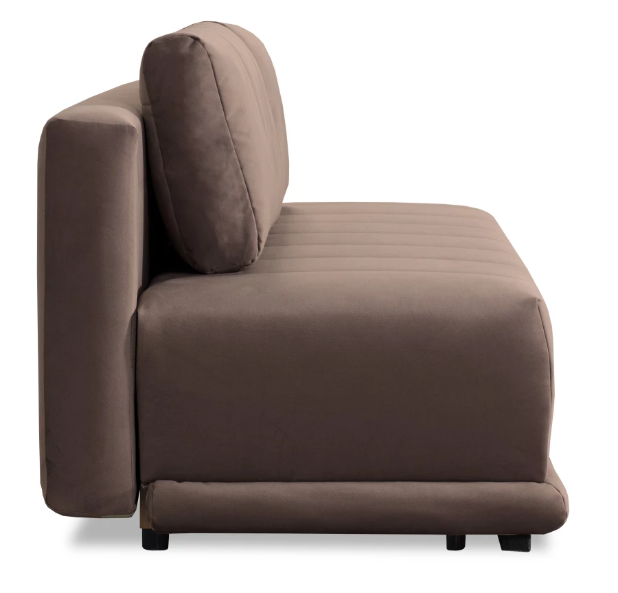 Диван-кровать Флорида, велюровый, кофейно-песочно-серый, 201х90х90 см (изображение №4)