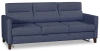 Диван-кровать Марсель велюровый, синий, 223х90х99 см