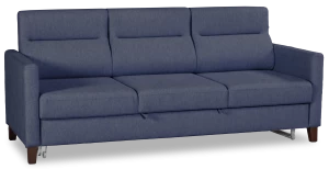 Диван-кровать Марсель велюровый, синий, 223х90х99 см